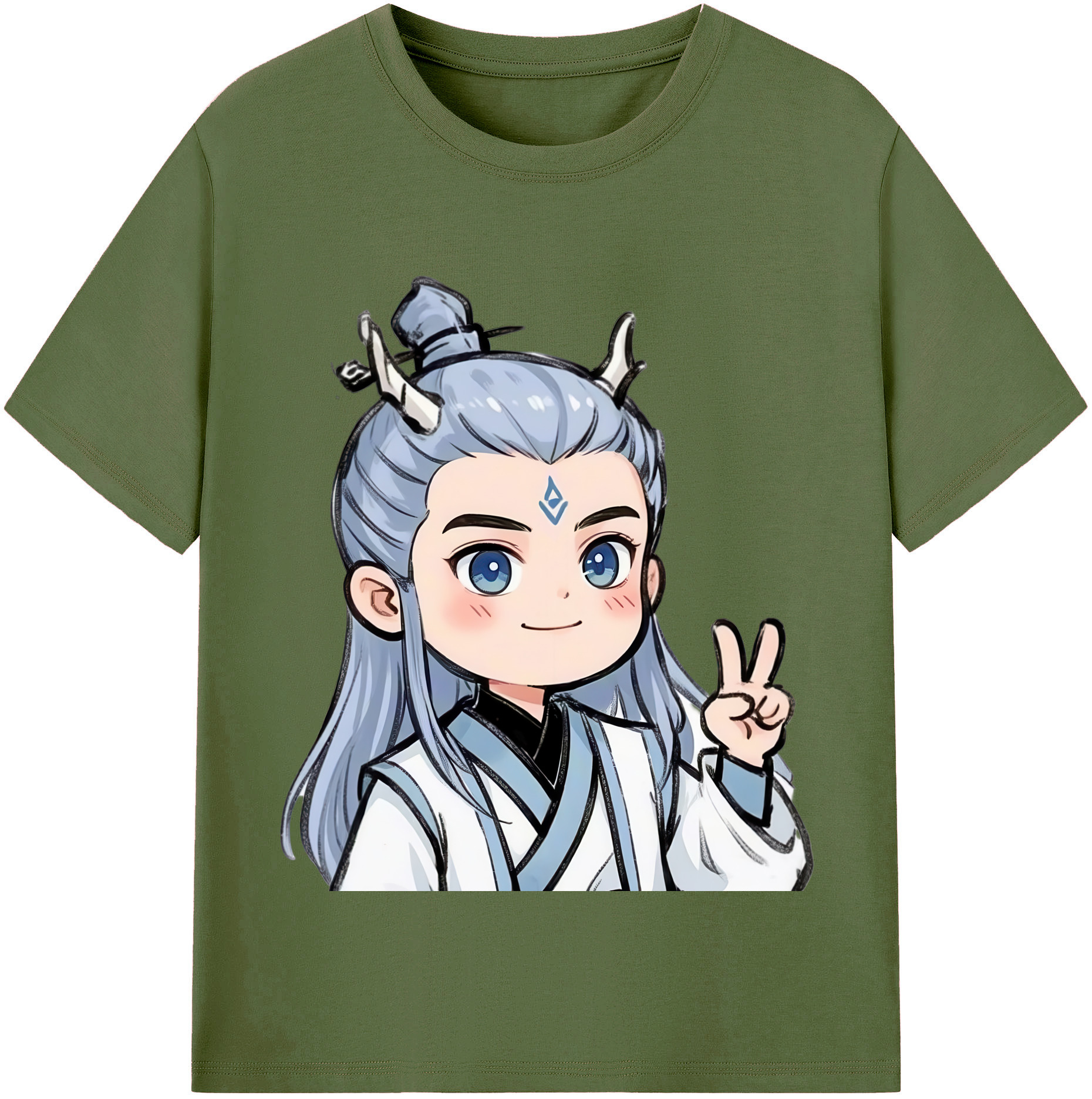 （画像用） Ne Zha 2 ナタ 魔童の大暴れ 綿100％半袖Tシャツ（フロントプリント）